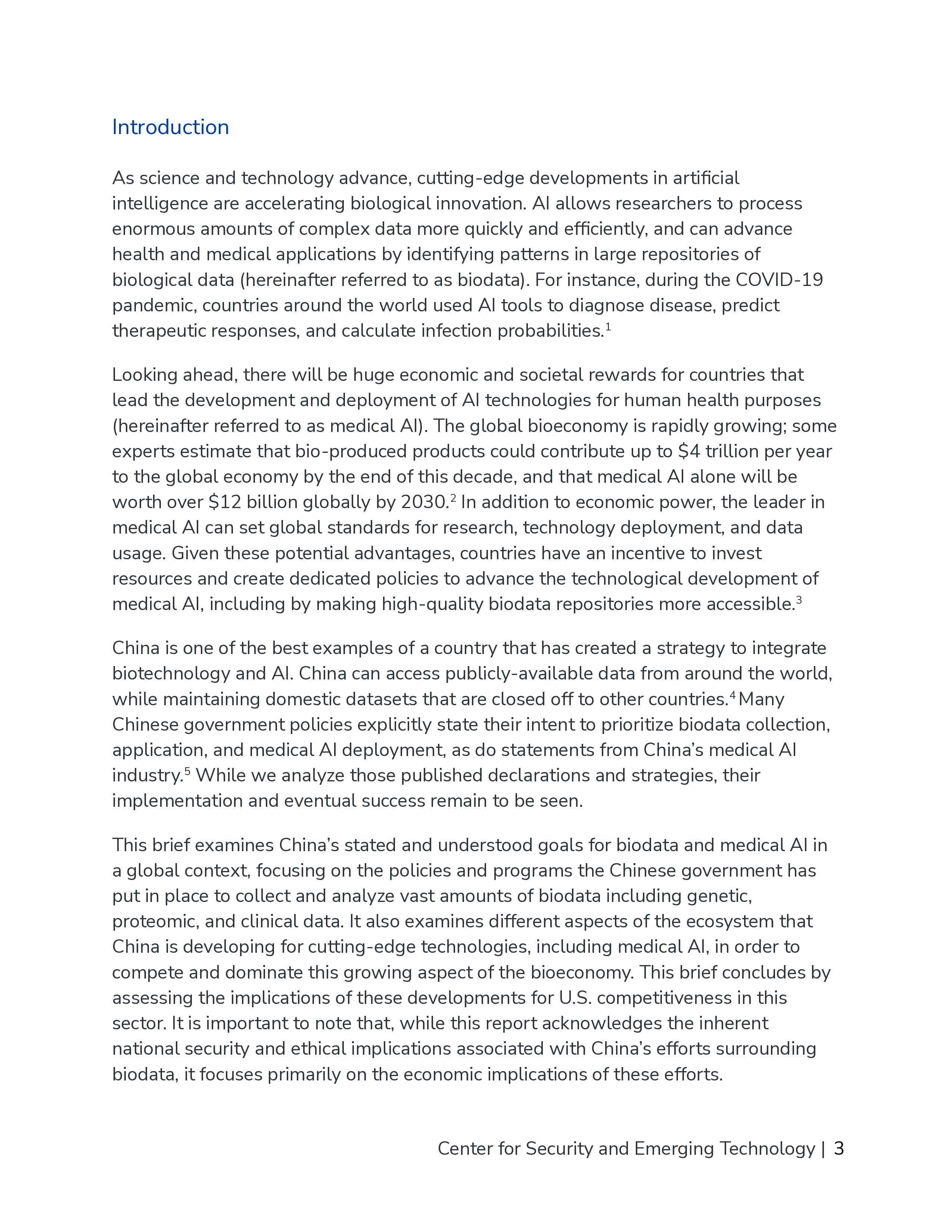 CSET2024中国医疗AI生物大数据对生物经济的影响研究报告英文版36页